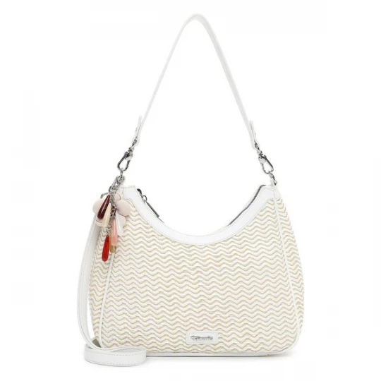 Foto van product Tamaris Schoudertas 'Konstantina' lichtbeige / wit