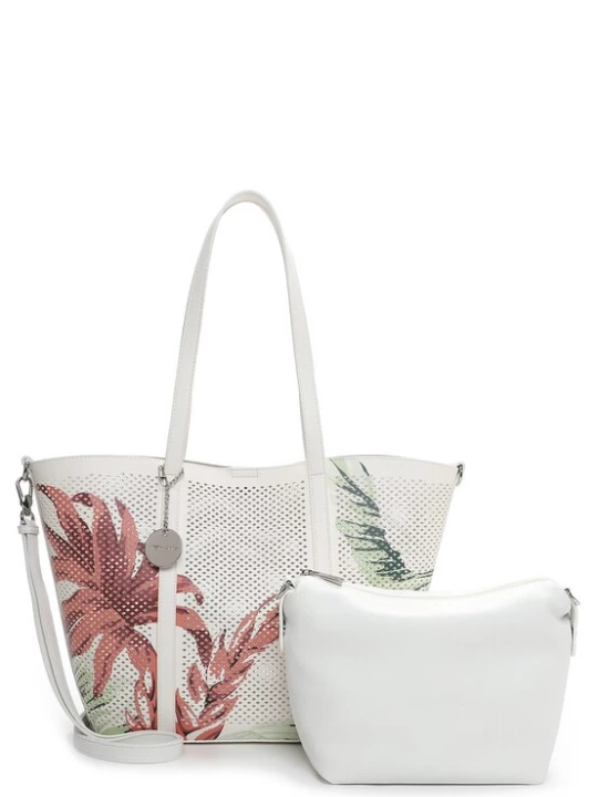 Foto van product Tamaris Shopper 'Kendra' robijnrood / wit