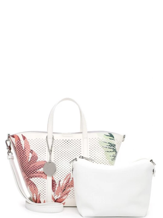 Foto van product Tamaris Shopper 'Kendra' robijnrood / wit