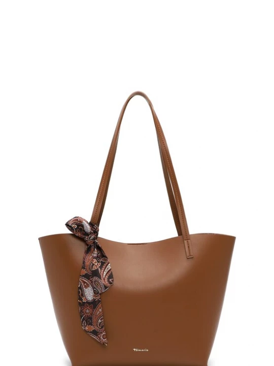 Foto van product Tamaris Shopper 'Margarethe' cognac / zwart
