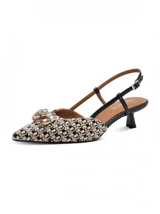 Foto van product Tamaris Slingpumps beige / cappuccino / zwart