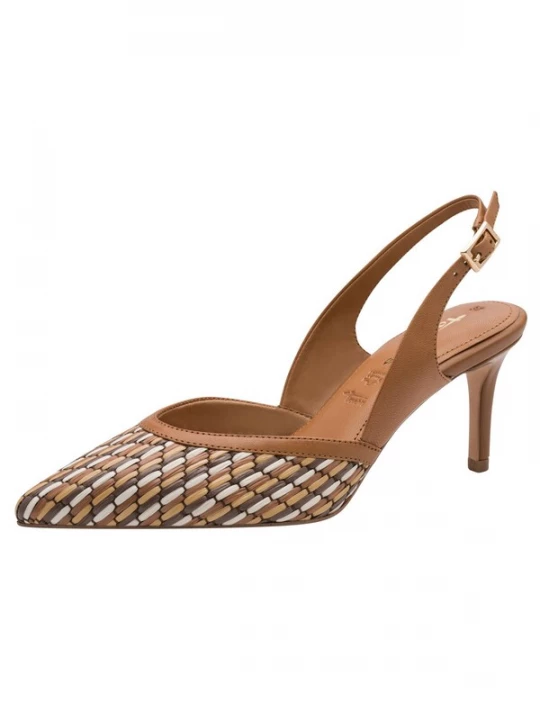 Foto van product Tamaris Slingpumps bruin / chocoladebruin / wit