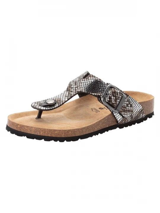Foto van product Tamaris Teenslipper donkerbruin / grijs / zwart / wit