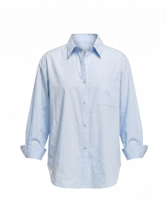 Foto van product Tantra Shirt 'Camisa oversize con bolsillo delantero' blauw