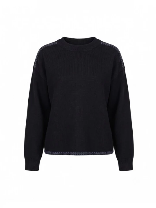 Foto van product Tantra Trui 'Jersey de punto oversize con detalle de pespunte en el bajo y en los hombros. (NEGRO)' zwart