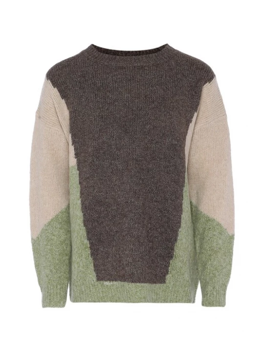 Foto van product Tanuna Trui beige / antraciet / groen