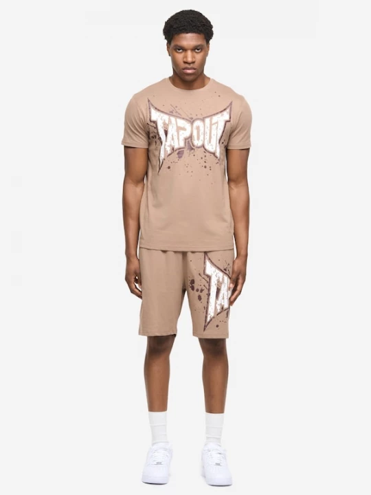 Foto van product Tapout Joggingpak 'Dunlab' bruin / lichtbruin / wit