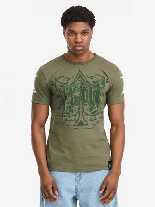 Foto van product Tapout Shirt 'Ace of Spades' olijfgroen