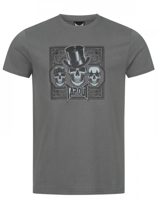 Foto van product Tapout Shirt ' Skull' grijs / zwart / wit