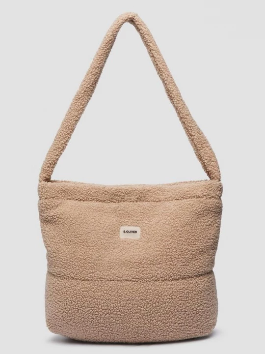 Foto van product Tas in teddypluche met magneetsluiting s.Oliver beżowy