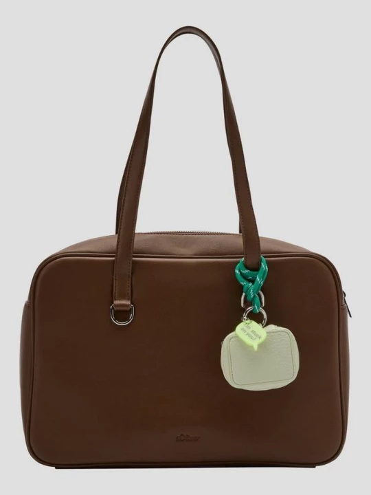 Foto van product Tas met ritsvak en kort hengsel s.Oliver bruin