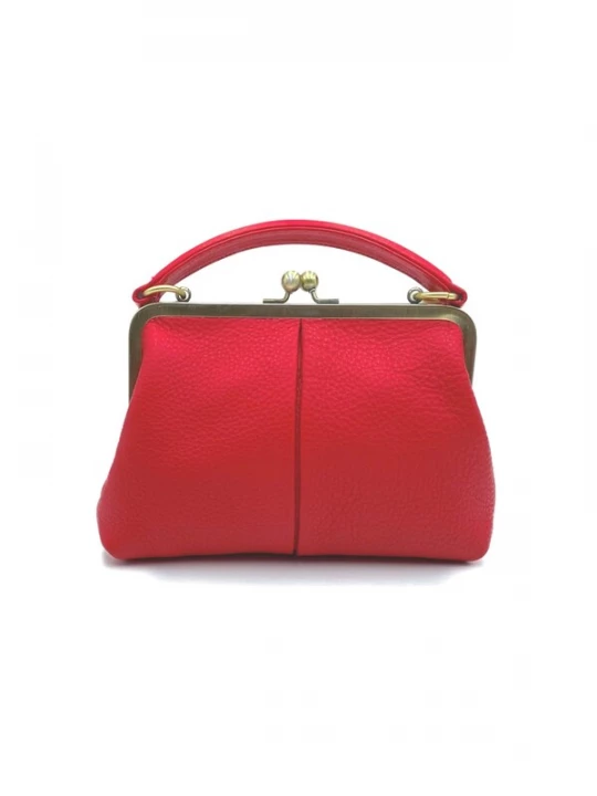 Foto van product Taschenkinder Handtas 'Kleine Olive – Leder Handtasche & Umhängetasche' knalrood