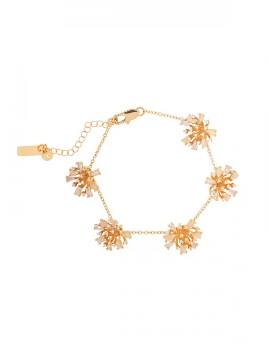Foto van product TATUUM Armband 'Kiwalilo' ecru / goud / transparant
