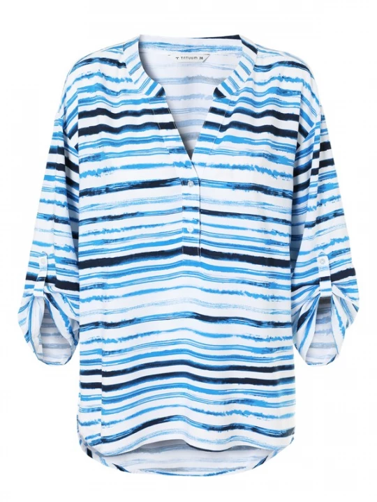 Foto van product TATUUM Blouse 'Baleanka' blauw / navy / wit