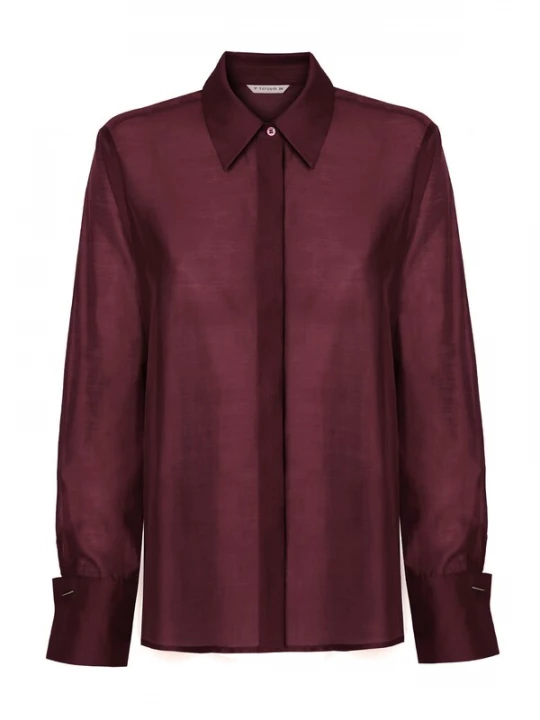 Foto van product TATUUM Blouse 'Berry' wijnrood