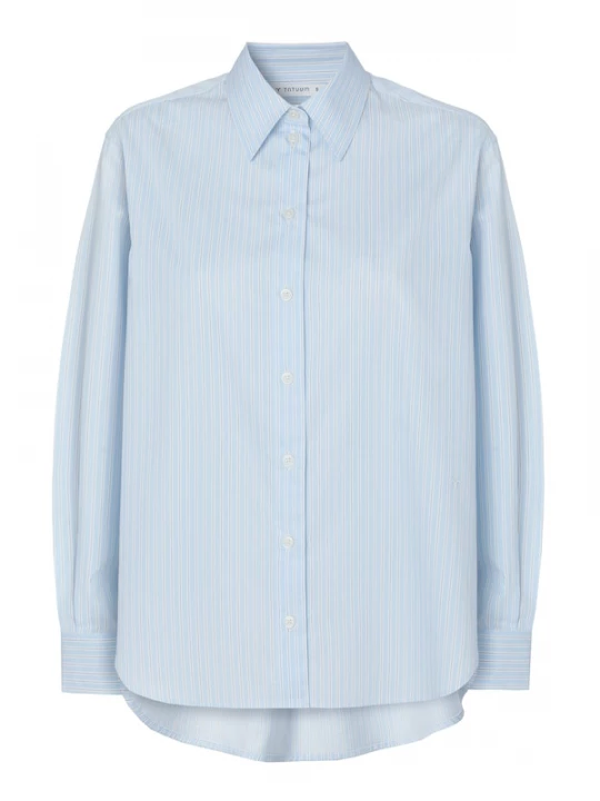 Foto van product TATUUM Blouse 'Doris' lichtblauw / donkergrijs / wit