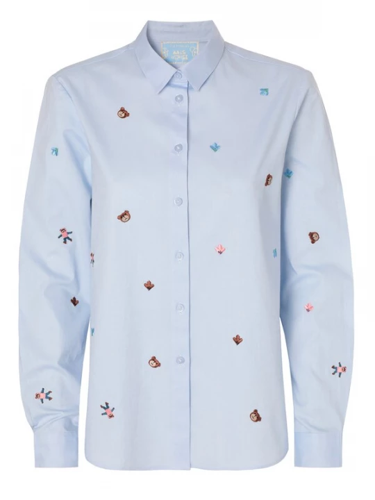 Foto van product TATUUM Blouse 'Edina' lichtblauw / rosa