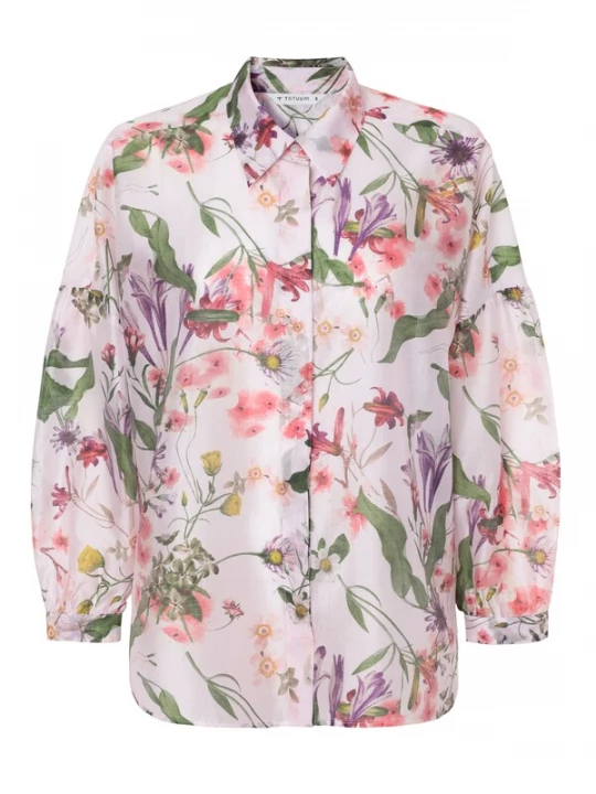 Foto van product TATUUM Blouse 'Florella' beige / groen / lila / framboos