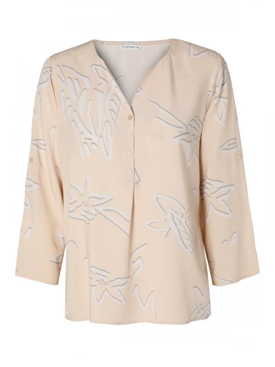 Foto van product TATUUM Blouse 'Isola 1' lichtbeige / grijs / offwhite