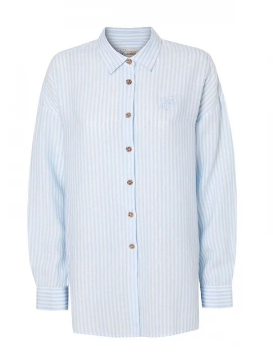 Foto van product TATUUM Blouse 'Lawenda' lichtblauw / wit