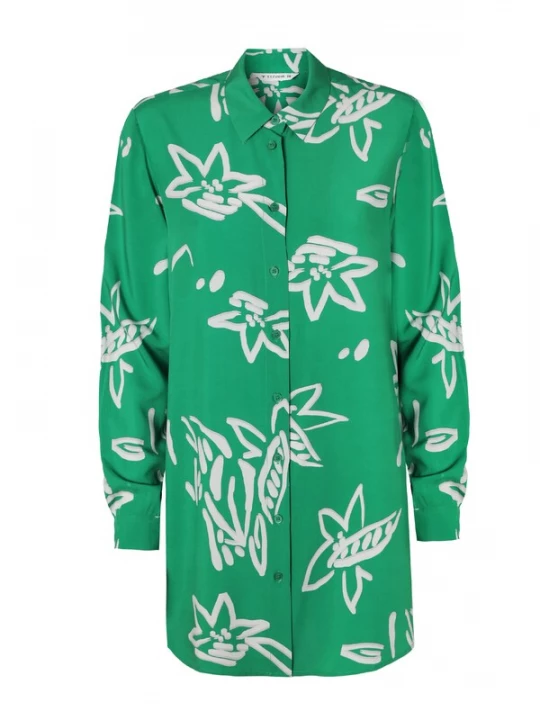 Foto van product TATUUM Blouse 'Libu' crème / lichtgrijs / groen