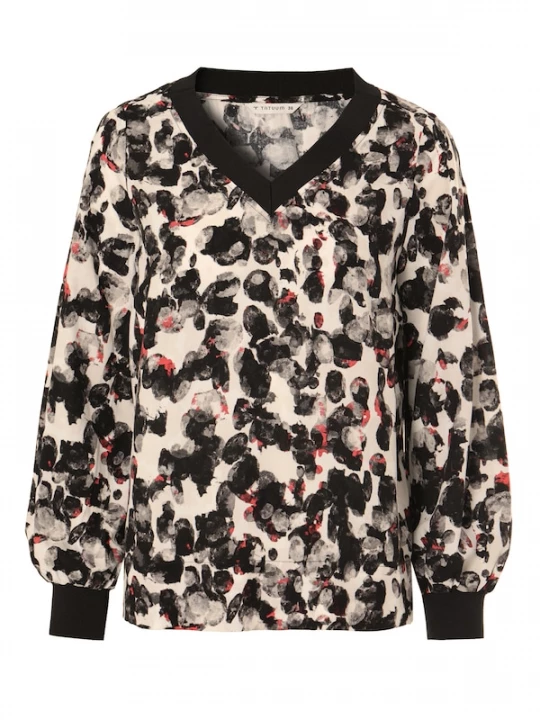 Foto van product TATUUM Blouse 'Rami' rood / zwart / wit