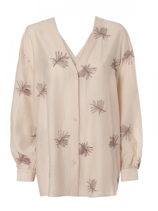 Foto van product TATUUM Blouse 'Rue' beige / lichtbeige / donkerbruin