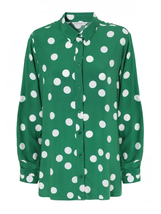 Foto van product TATUUM Blouse smaragd / wit