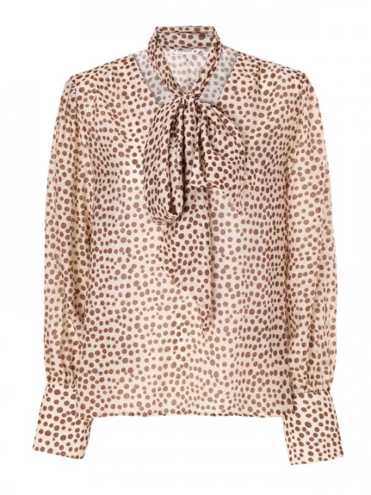 Foto van product TATUUM Blouse 'Sonri' chocoladebruin / wolwit