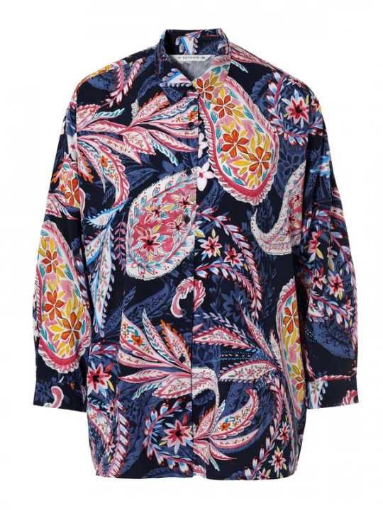 Foto van product TATUUM Blouse 'Trikiti' marine / geel / rosa / wit