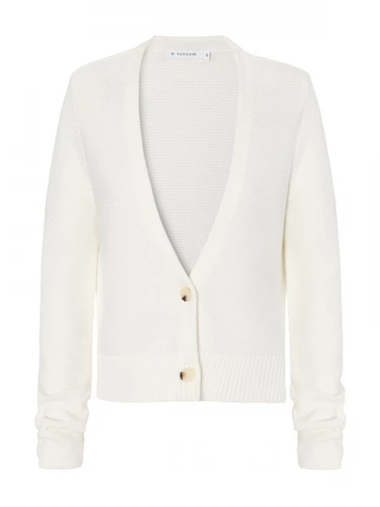 Foto van product TATUUM Gebreid vest 'Christine' offwhite