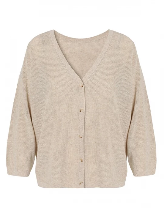 Foto van product TATUUM Gebreid vest 'Estika' beige gemêleerd