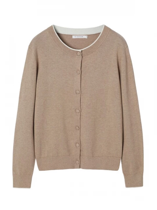 Foto van product TATUUM Gebreid vest 'Hilo' beige gemêleerd