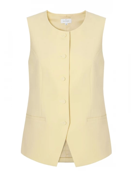 Foto van product TATUUM Gilet 'Lanare 1' lichtgeel