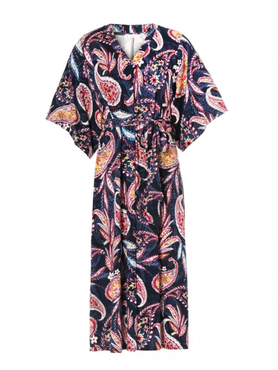Foto van product TATUUM Jurk 'Tikano' navy / lichtblauw / rood / wit