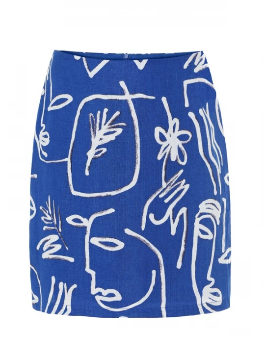 Foto van product TATUUM Rok 'Gerdis 1' blauw / wit