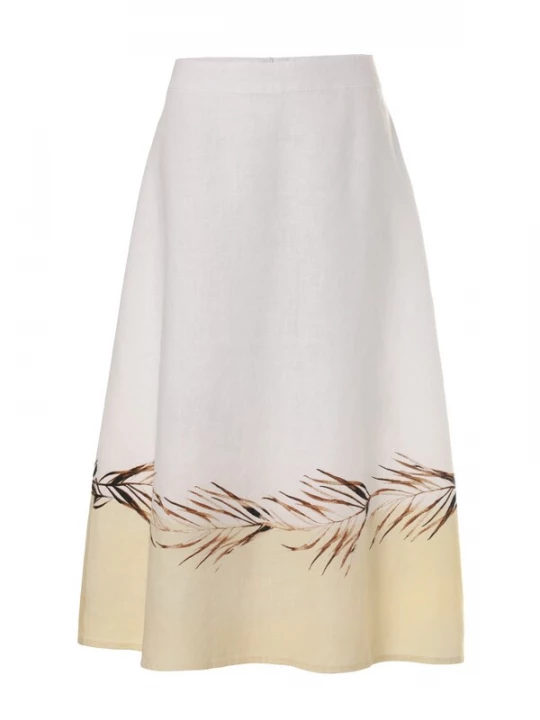 Foto van product TATUUM Rok 'Kiko' chamois / donkerbruin / natuurwit