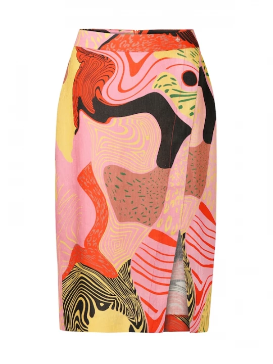 Foto van product TATUUM Rok 'Lulu' geel / rosa / rood / zwart