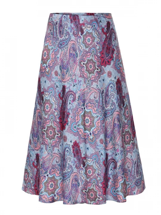 Foto van product TATUUM Rok 'Satini 3' lichtblauw / zalm roze / wijnrood / wit
