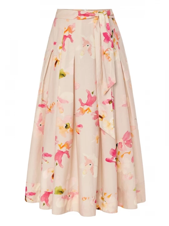 Foto van product TATUUM Rok 'Taftani 2' nude / olijfgroen / oranje / magenta