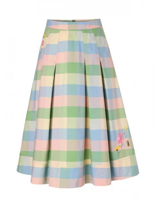 Foto van product TATUUM Rok 'Taftiko 3' royal blue / koningsblauw / lichtgeel / groen / rosa
