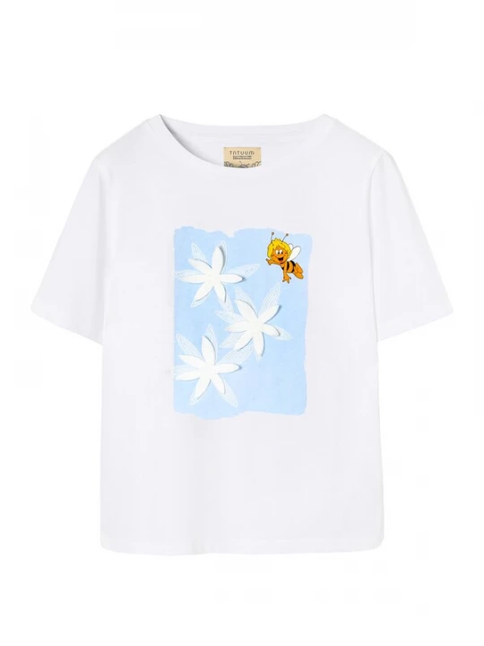 Foto van product TATUUM Shirt 'Atono 3' pastelblauw / lichtbruin / zwart / wit