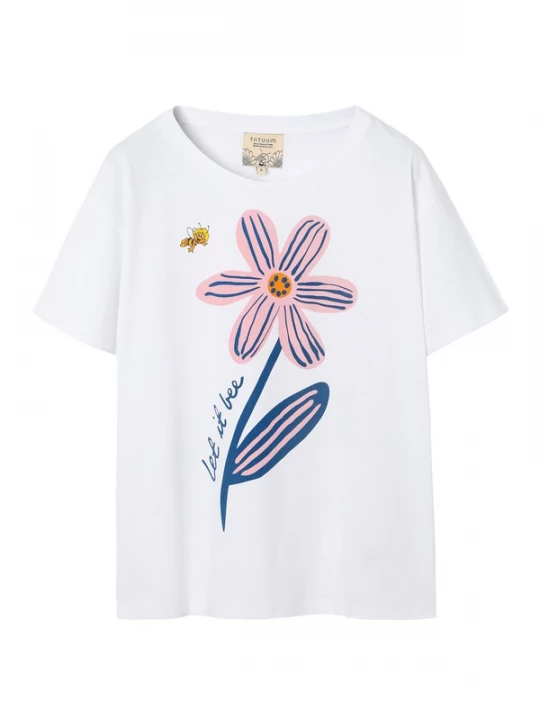 Foto van product TATUUM Shirt 'Carla' saffier / donkeroranje / rosa / wit