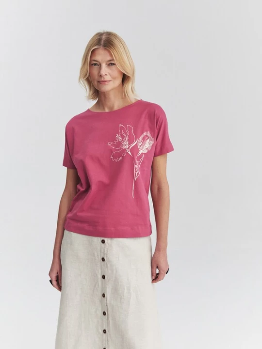 Foto van product TATUUM Shirt 'Lali 2' framboos / natuurwit