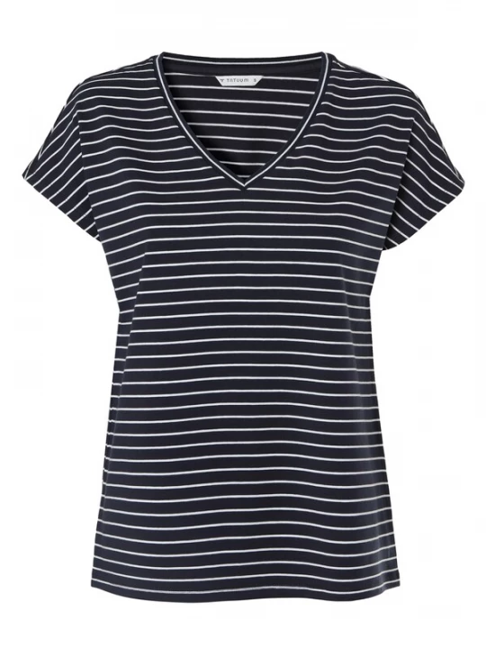 Foto van product TATUUM Shirt 'Lona' donkerblauw / wit