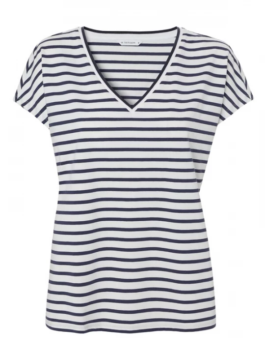 Foto van product TATUUM Shirt 'LONA' navy / wit