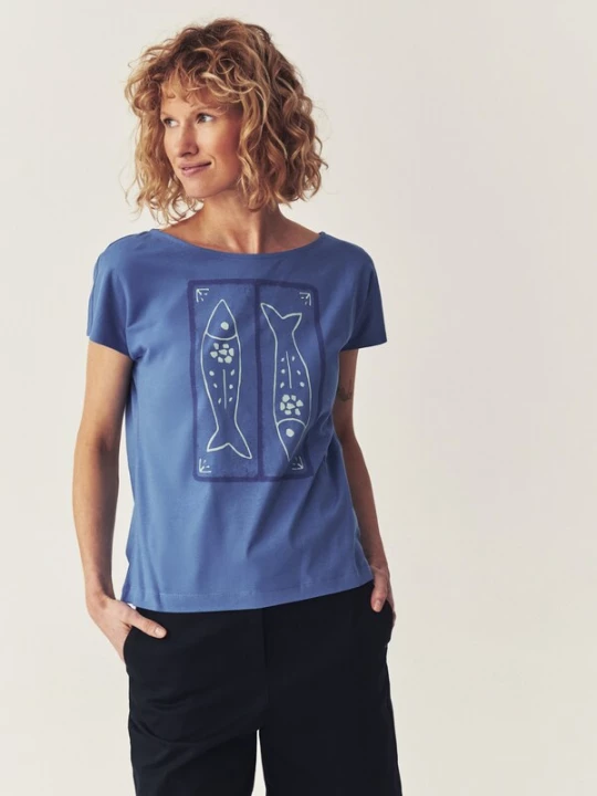 Foto van product TATUUM Shirt 'Mandeno 2' navy / royal blue / koningsblauw / offwhite