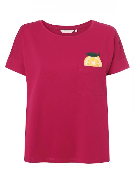Foto van product TATUUM Shirt 'Monki 1' geel / groen / framboos / wit