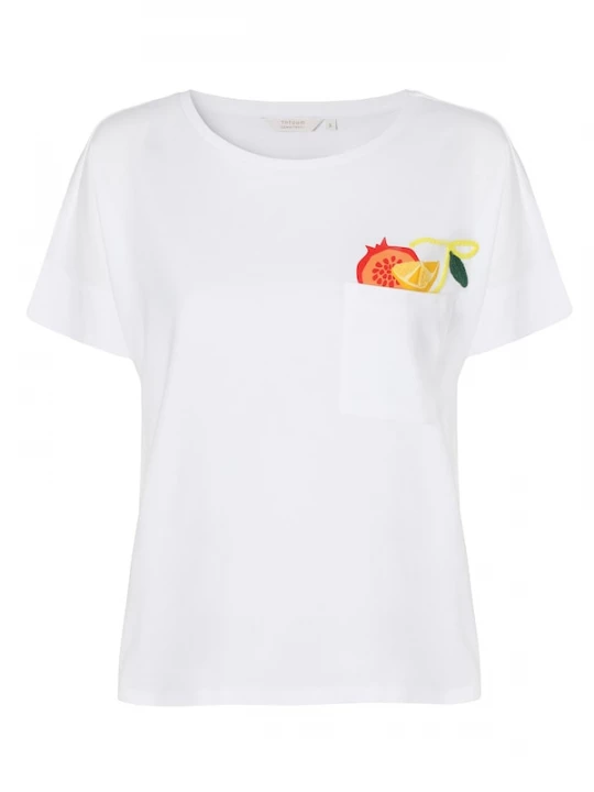 Foto van product TATUUM Shirt 'Monki' geel / citroen / rood / wit