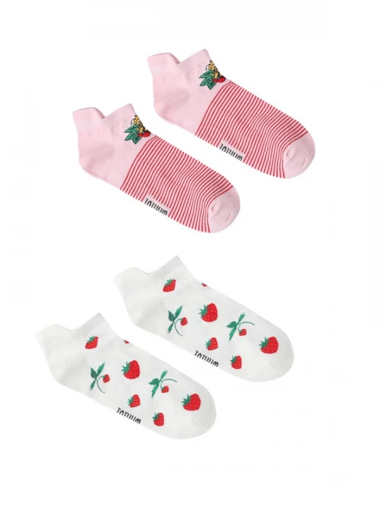 Foto van product TATUUM Sokken 'Delly 5' groen / rosa / rood / wit